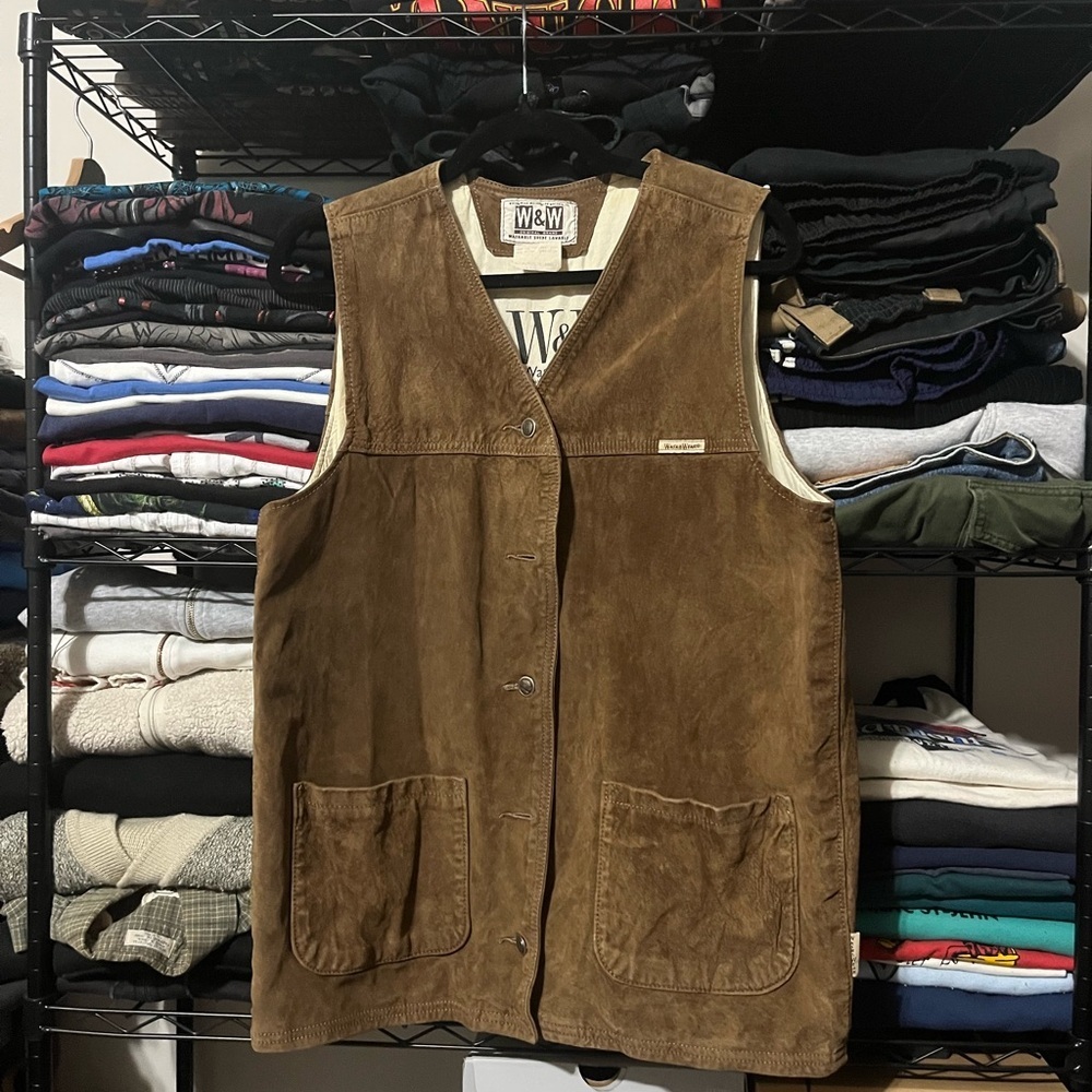 Vintage Men's Brown Military Field Vest